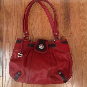 Brighton Women's Handbag Red Leather Used